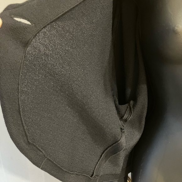 St John Collection One Button Knit Blazer Sweater Black Size 14 - Picture 6 of 13